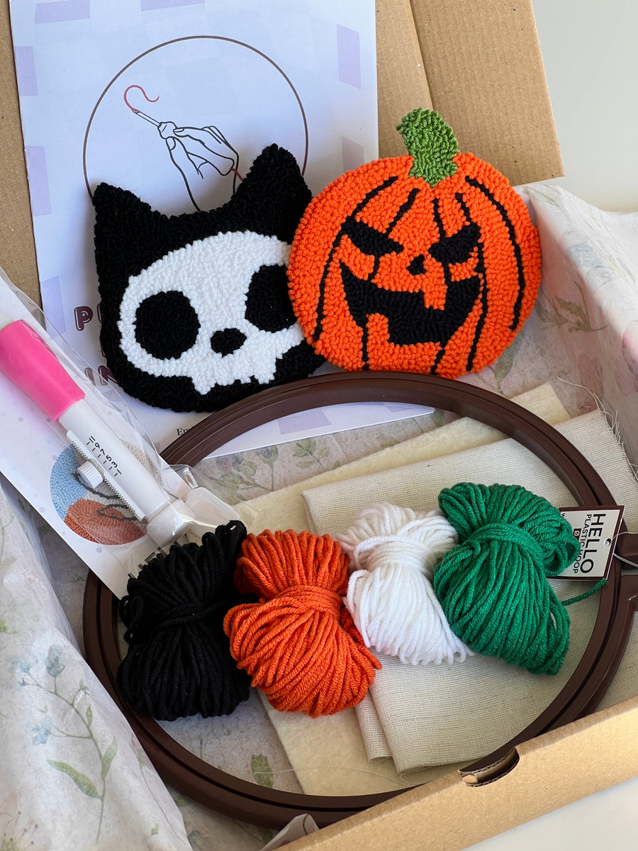 Punch Needle Mug Rug Halloween Kit