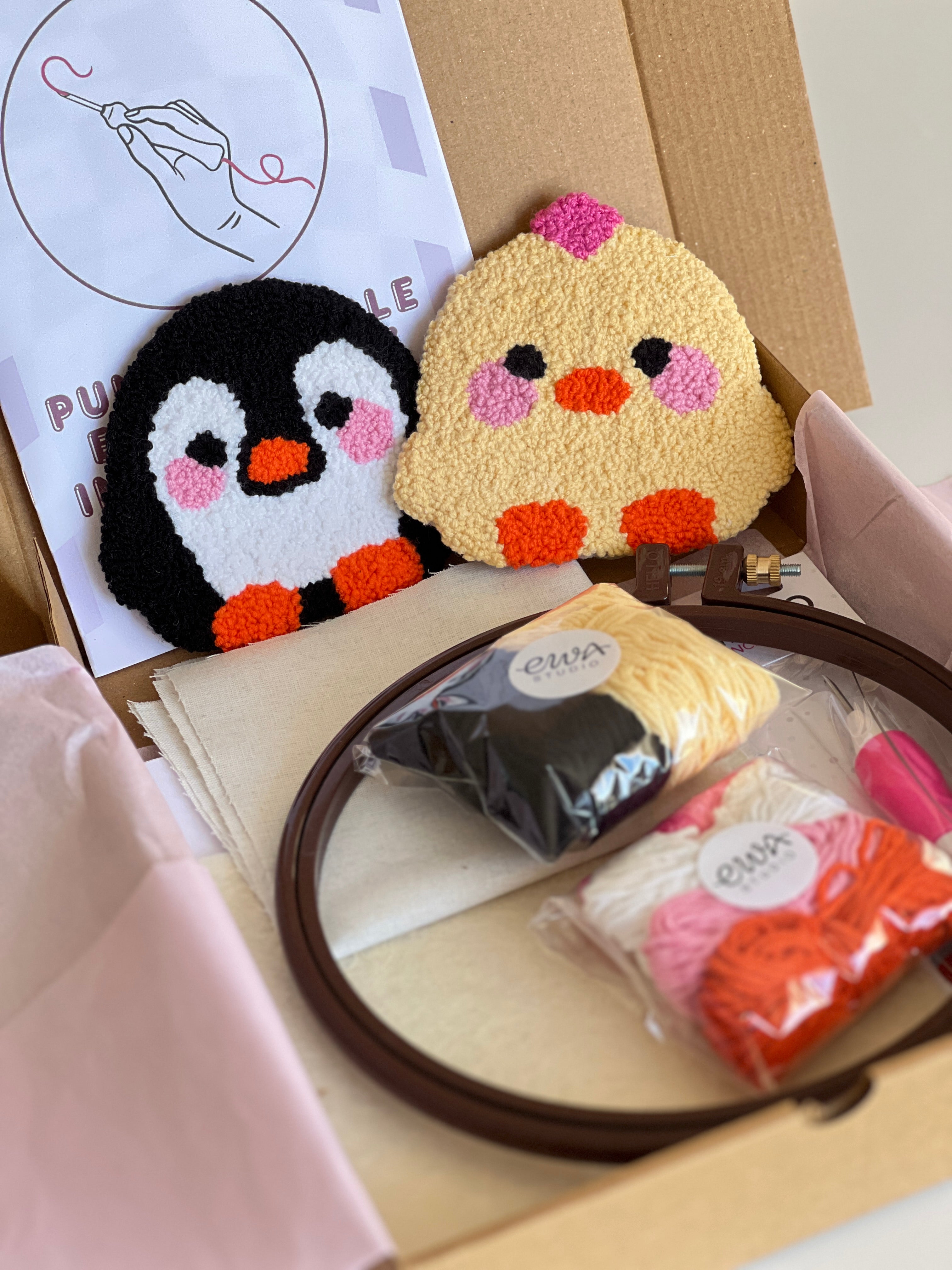 Handmade Punch Needle Coasters, Mug Rugs & DIY Kits