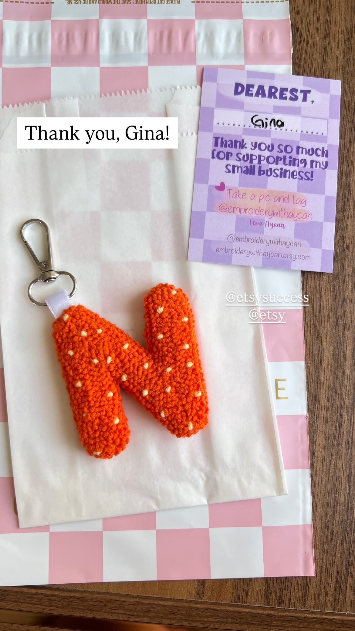Instagram story — Bag charms — Embroidery with Aycan