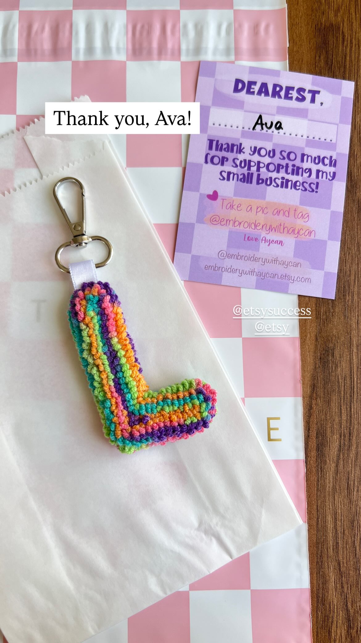 Instagram story — Letters — Embroidery with Aycan