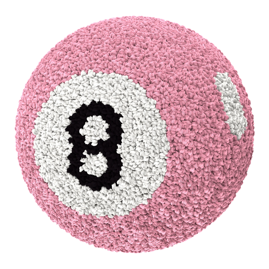 Magic 8 Ball Pillow - Light Pink