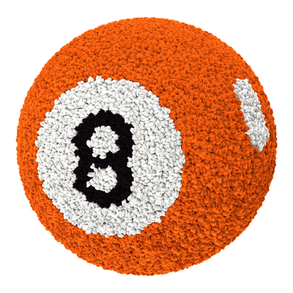 Magic 8 Ball Pillow - Orange