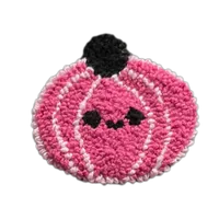 Hot pink smiley pumpkin